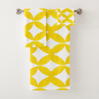 Conjunto De Toalhas Navio Moderno Amarelo e Branco Shippo Sete Tesouro