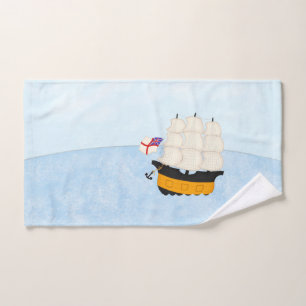 Conjunto De Toalhas Navio Naval Marítimo Náutico
