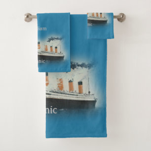 Conjunto De Toalhas Navio Titanic Vintage Maritime White Star