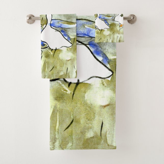 Conjunto De Toalhas Neerlandês Art Nouveau Ducks and Geese (Insitu)