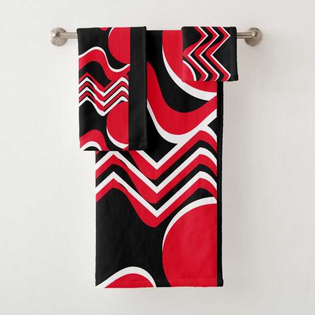 CONJUNTO DE TOALHAS NEGÓCIO VERMELHO (Insitu)