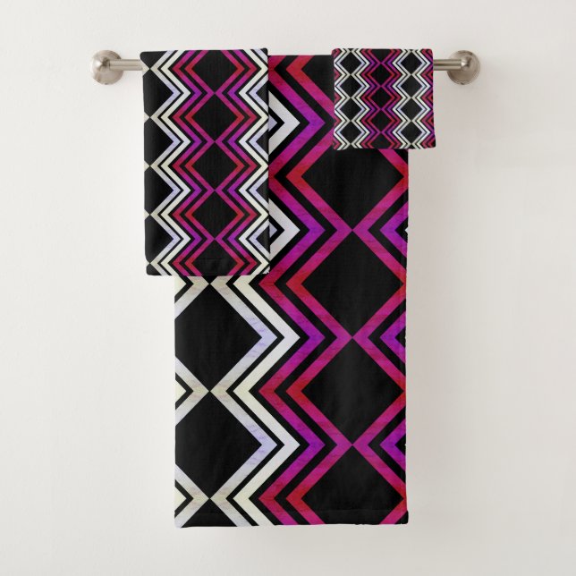 Conjunto De Toalhas Negrito e Elegante de Três Peças (Insitu)