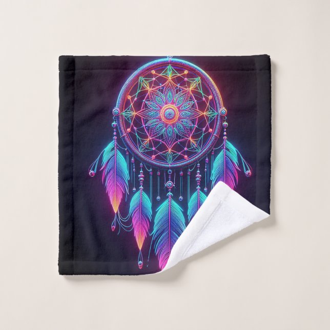 Conjunto De Toalhas Neon Dreamcatcher (Pano de lavar)