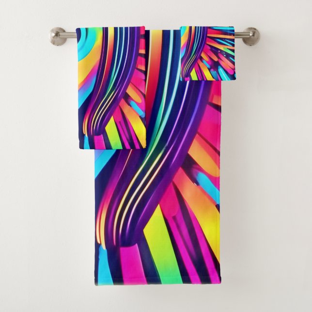 Conjunto De Toalhas Neon Eye do Cosmos (Insitu)