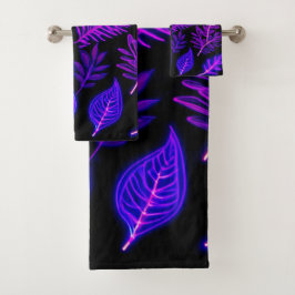 Conjunto De Toalhas Neon sai em matizes cor-de-rosa e roxas