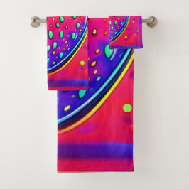 Conjunto De Toalhas Neon Strawberry Pop