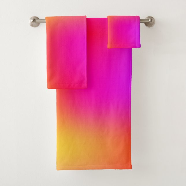 Conjunto De Toalhas Neon Yellow e Pink (Insitu)