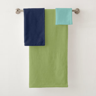 Conjunto De Toalhas Netuno, Seashell, Greve Verde e Marinho