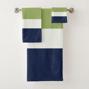 Conjunto De Toalhas Netuno, Seashell, Greve Verde e Marinho