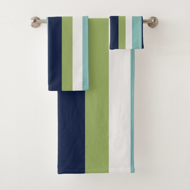 Conjunto De Toalhas Netuno, Seashell, Greve Verde e Marinho (Insitu)