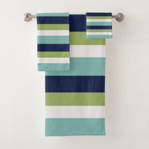 Conjunto De Toalhas Netuno, Seashell, Greve Verde e Marinho