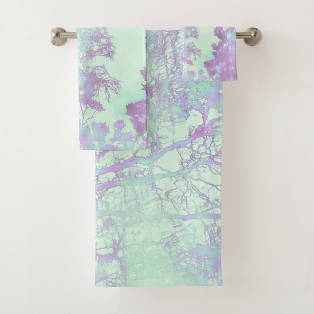 Conjunto De Toalhas Névoa de Folha Larga Lavanda (Insitu)