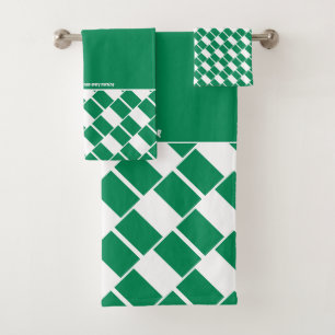 Conjunto De Toalhas NIGERIA FLAG Personalizado Escritura VERDE