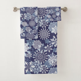 Conjunto De Toalhas NIght Sky de inverno com flocos de neve