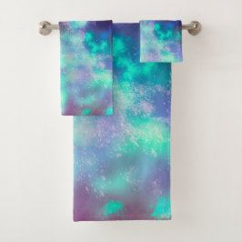 Conjunto De Toalhas Night Sky Neon Lights Towel