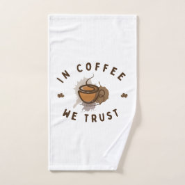 Conjunto De Toalhas No café confiamos em engraçado