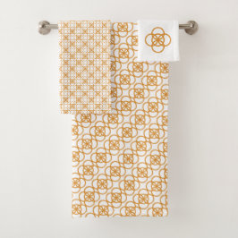 Conjunto De Toalhas Nó Dourado