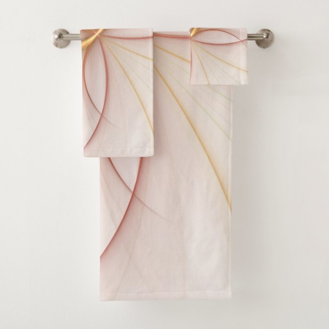 Conjunto De Toalhas Nobre Arte Fractal De Cobre E Dourada Abstrato mod (Insitu)