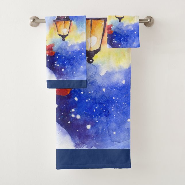 Conjunto De Toalhas Noite de Natal Feliz Natal Ano Novo (Insitu)