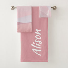 Conjunto De Toalhas Nome de abstrato de gradiente roxo acinzentado