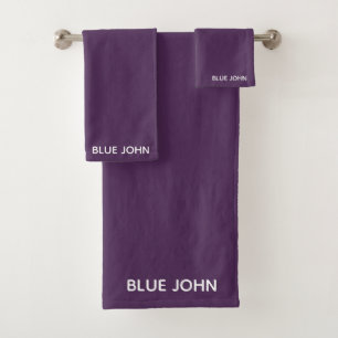 Conjunto De Toalhas Nome de cor azul John púrpura