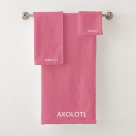 Conjunto De Toalhas Nome de cor rosa Axolotl
