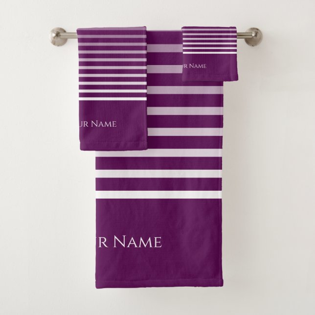 Conjunto De Toalhas Nome de Perfeição de Ameixas e Listras de Escória (Insitu)