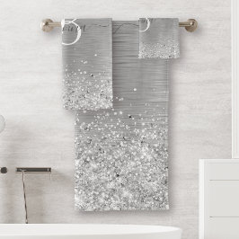 Conjunto De Toalhas Nome do Monograma da Largura Metálica Brugada