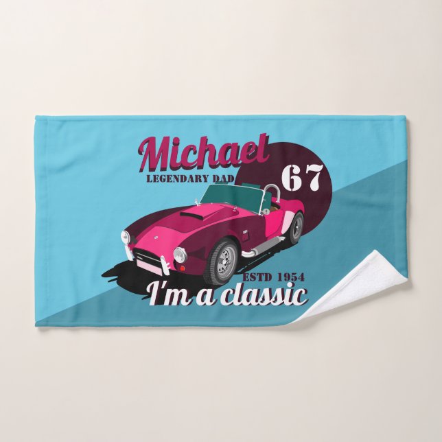 Conjunto De Toalhas Nome do pai lendário clássico de legendário de car (Toalha de mão)