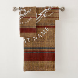 Conjunto De Toalhas Nome Personalizado do Barco Náutico do Ancoragem d