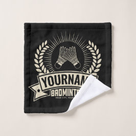 Conjunto De Toalhas Nome Personalizado do Jogador de Badminton Racquet