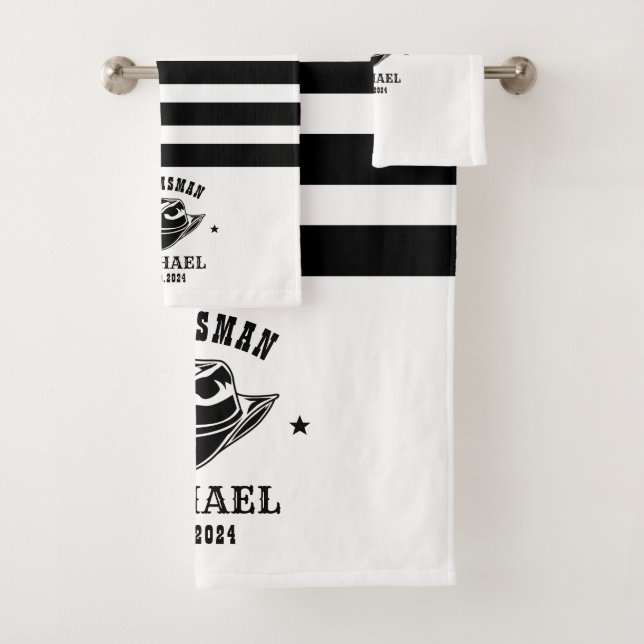 Conjunto De Toalhas Nome Personalizado dos Padrinhos de casamento de c (Insitu)