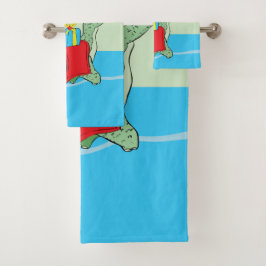 Conjunto De Toalhas Nome Personalizado, Menino, Dinossauro de Aniversá