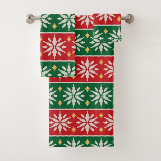 Conjunto De Toalhas Nordic Noel Knit (Insitu)