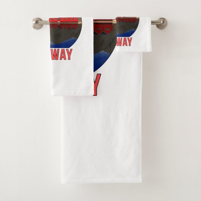 Conjunto De Toalhas Noruega Sunndalsøra Viagem Norueguês (Insitu)