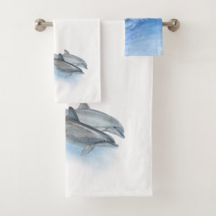 Conjunto De Toalhas Nós AMAMOS golfinhos de Bottlenose!