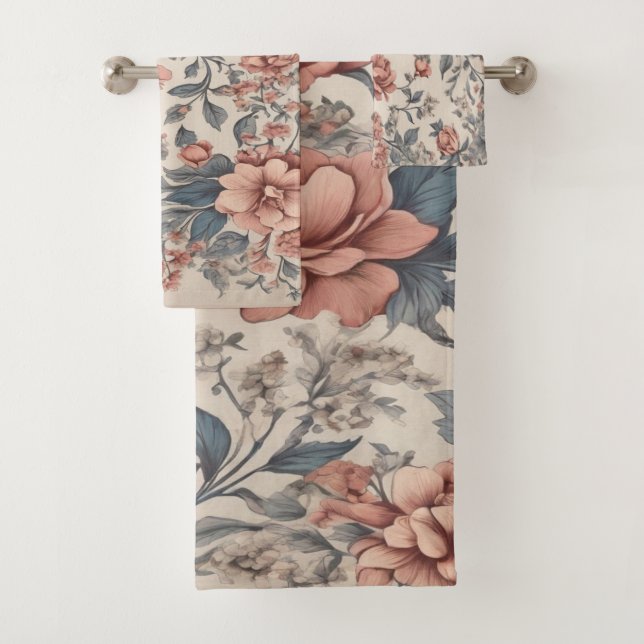 Conjunto De Toalhas Nosso amor floresce como essas flores. (Insitu)