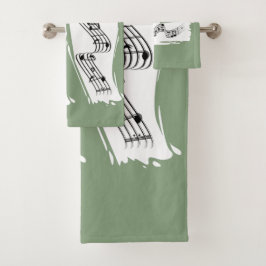 Conjunto De Toalhas Notas musicais