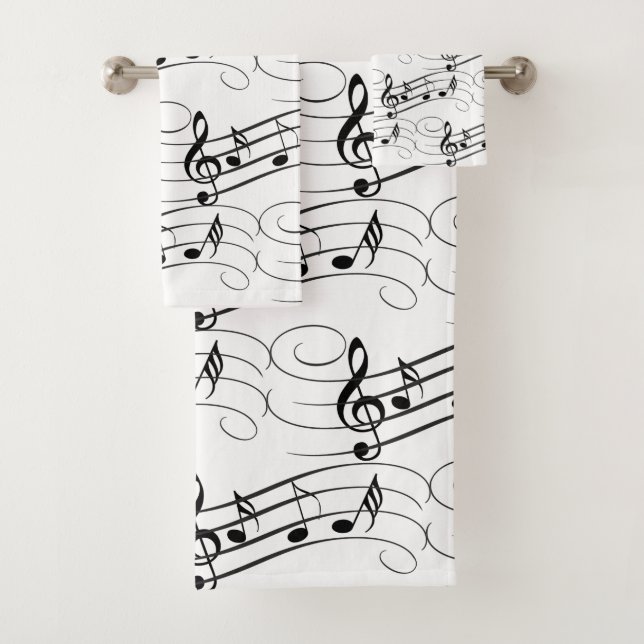 Conjunto De Toalhas Notas Musicais Fluxo (Insitu)