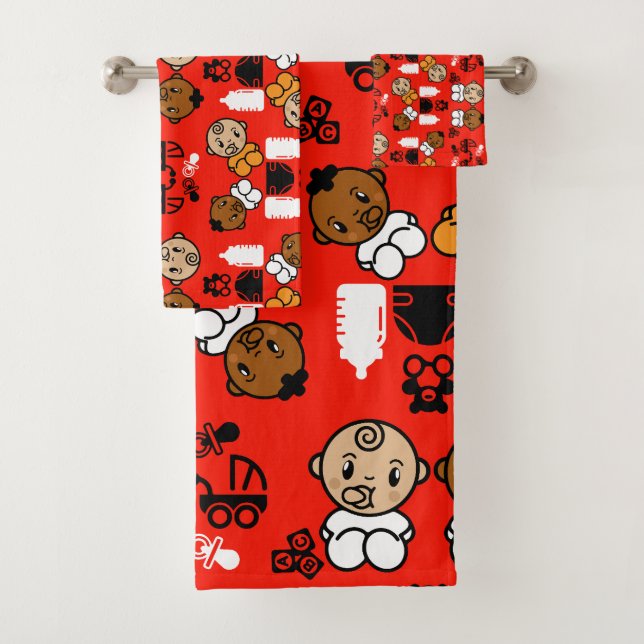 Conjunto De Toalhas Novo presente de bebê laranja único (Insitu)