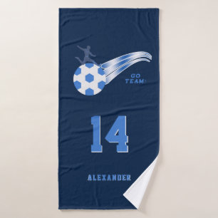 Conjunto De Toalhas Números Personalizados do Nome da Bola de Futebol