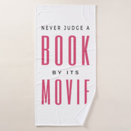 Conjunto De Toalhas Nunca julgue um livro por ele É um filme
