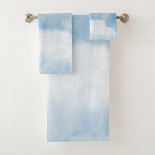 Conjunto De Toalhas Nuvens Brancas Fluffy