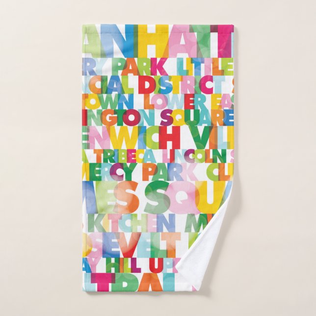 Conjunto De Toalhas NYC Boroughs Towel (Toalha de mão)