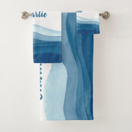 Conjunto De Toalhas O abstrato acena o grupo conhecido feito sob