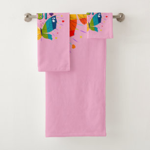 Conjunto De Toalhas O amor do orgulho da borboleta é o amor a consciên