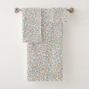 Conjunto De Toalhas O Arco-Íris Inteiro Colorida Pontos Espetados