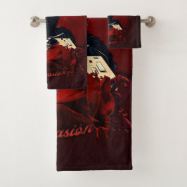 Conjunto De Toalhas O cisne negro, simbolizando a criatividade