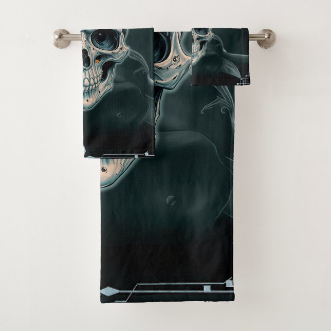 Conjunto De Toalhas O crânio do tempo: algarismos romanos (Insitu)