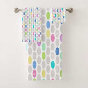 Conjunto De Toalhas O design retro sem emenda das cores circunda o pa